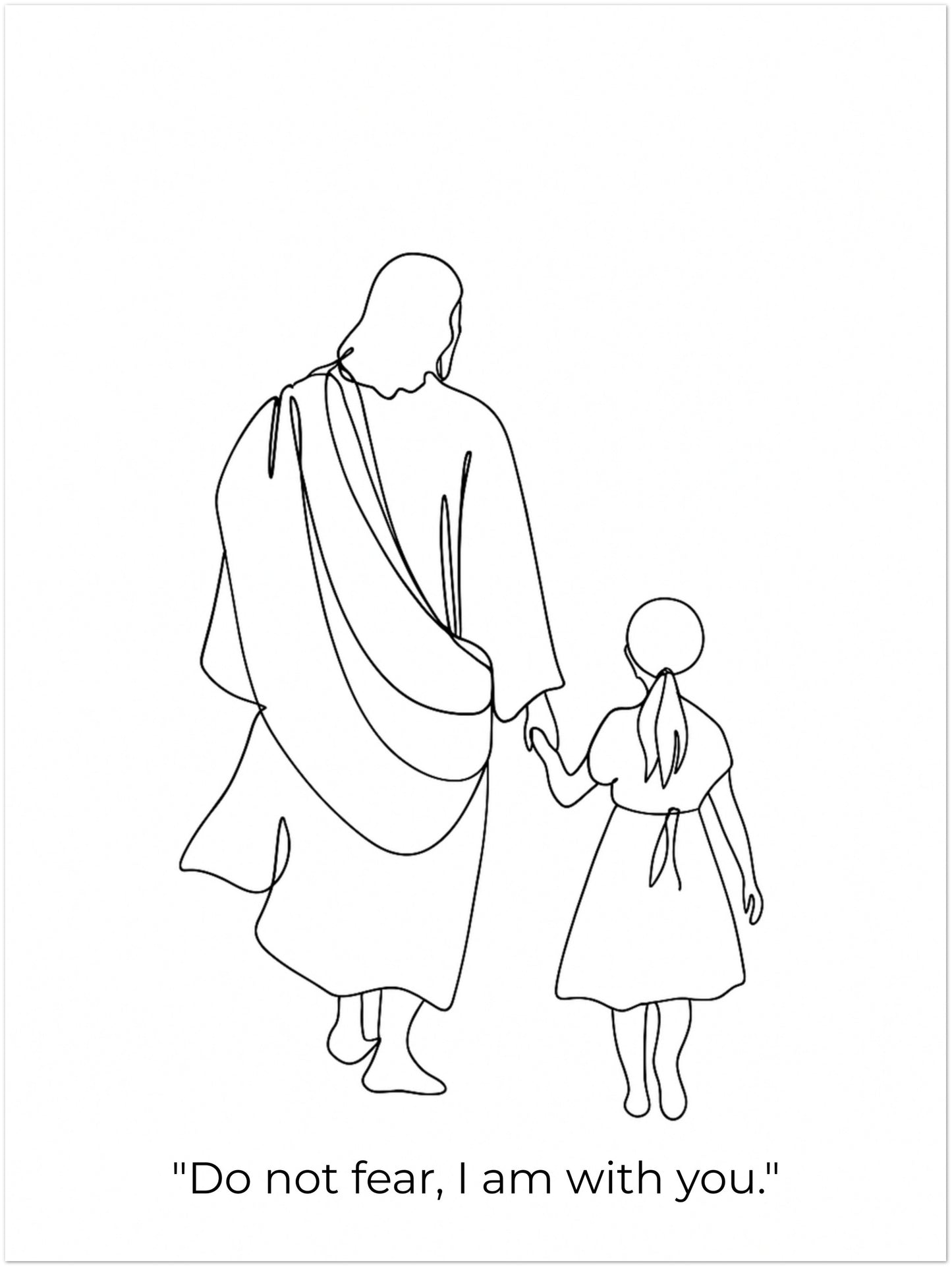 Christian Line Art Poster