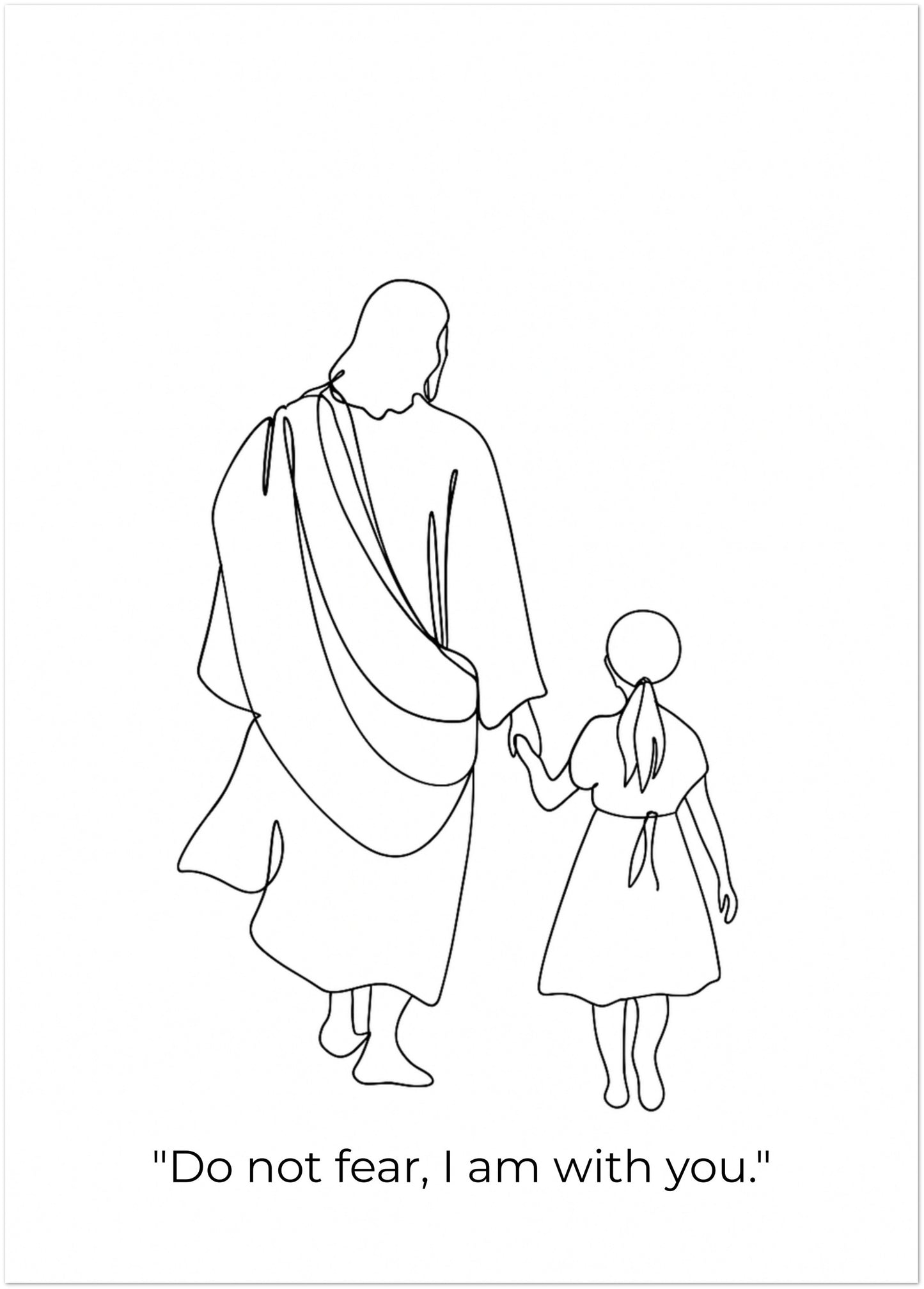 Christian Line Art Poster