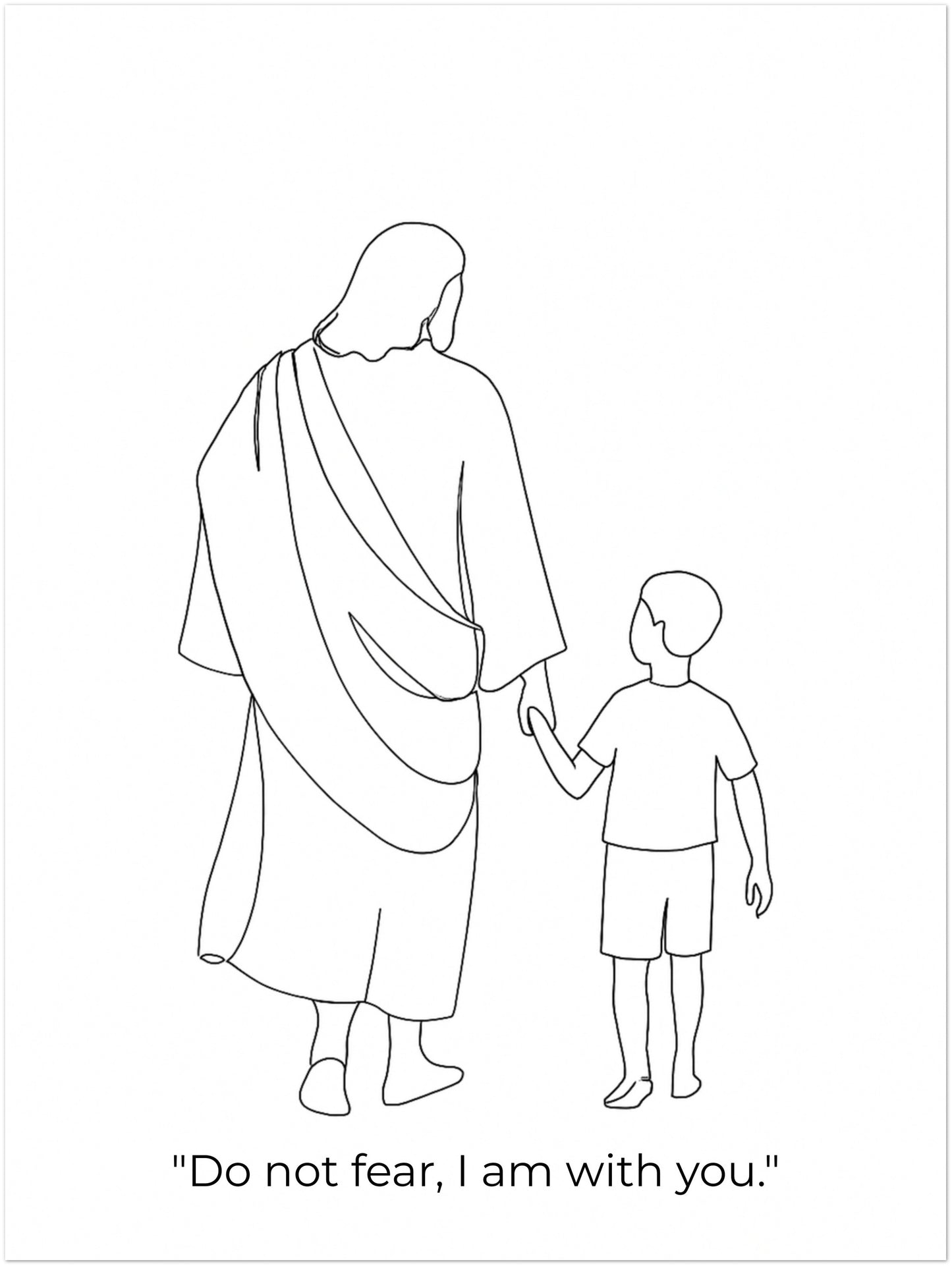 Christian Line Art Poster