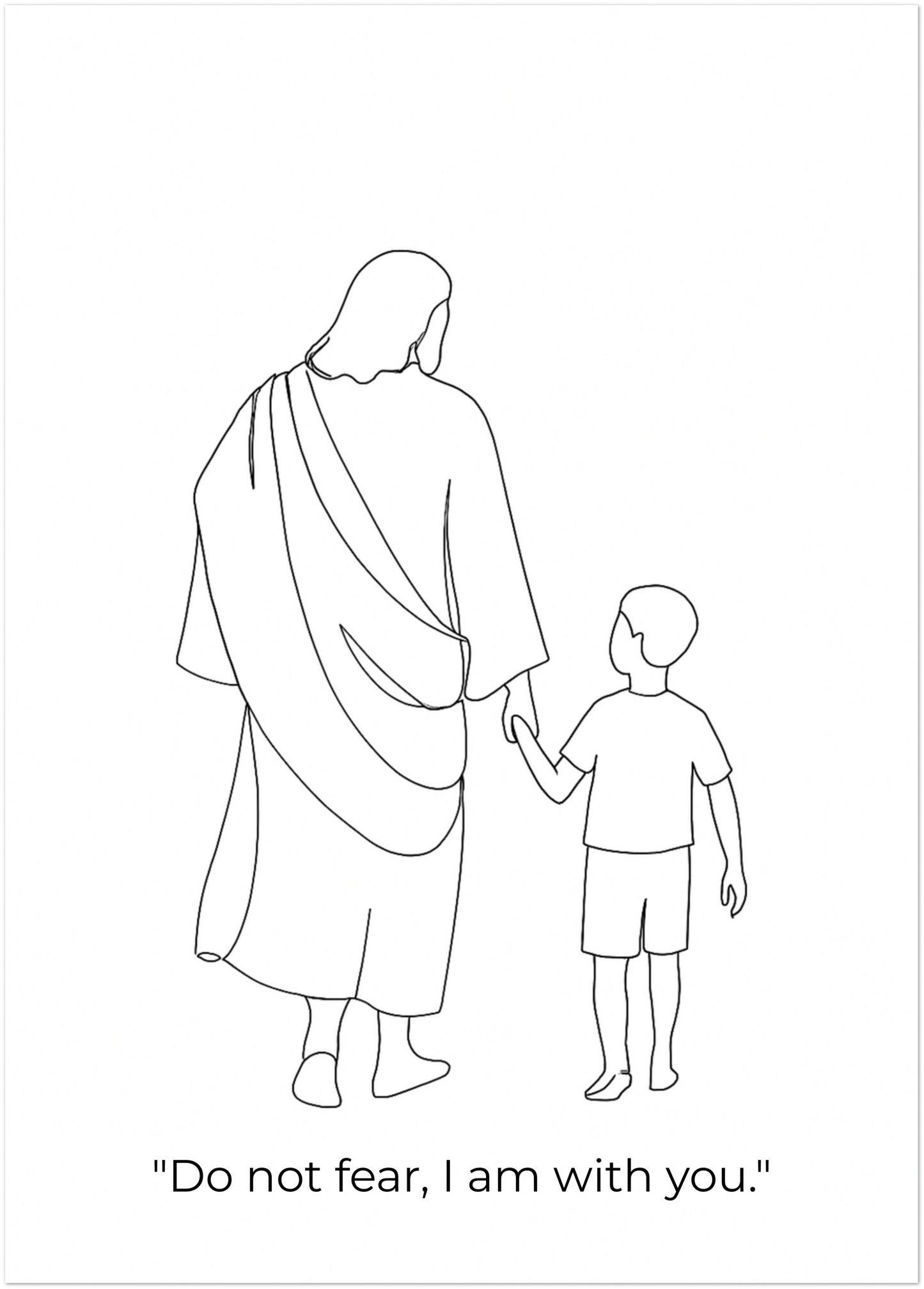 Christian Line Art Poster