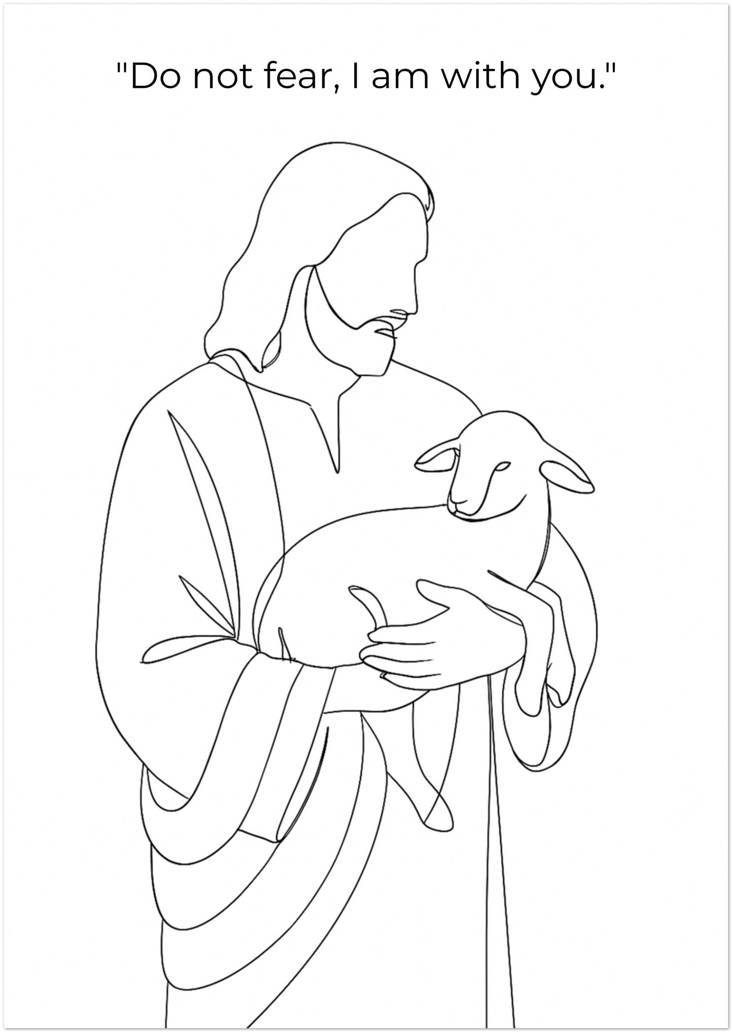 Christian Line Art Poster