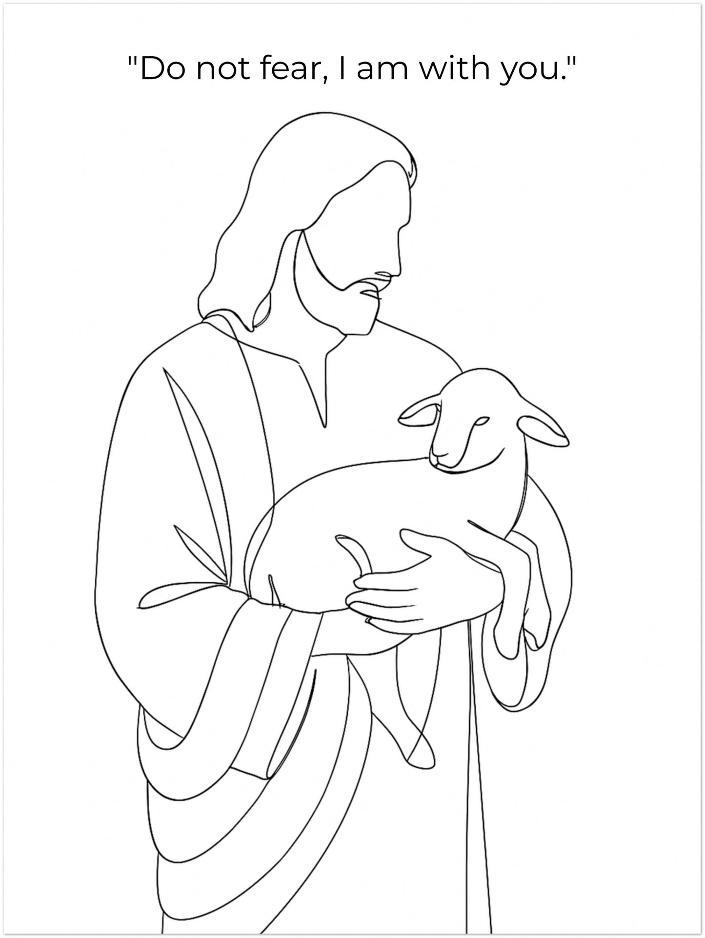 Christian Line Art Poster