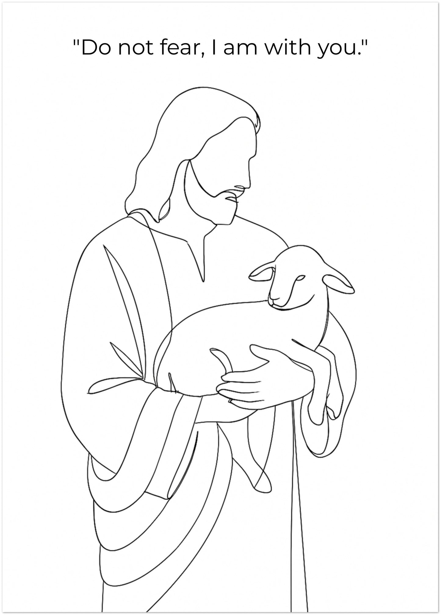 Christian Line Art Poster