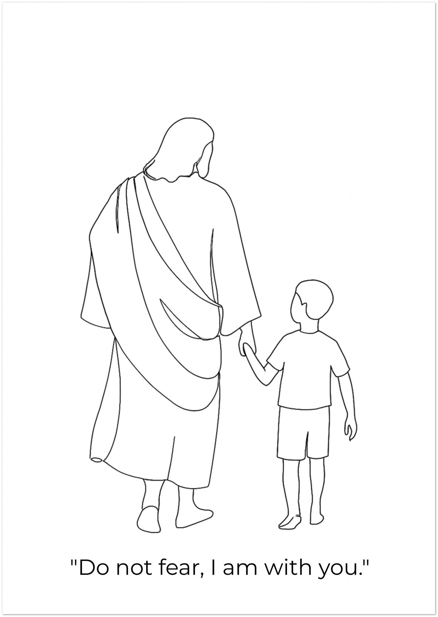 Christian Line Art Poster